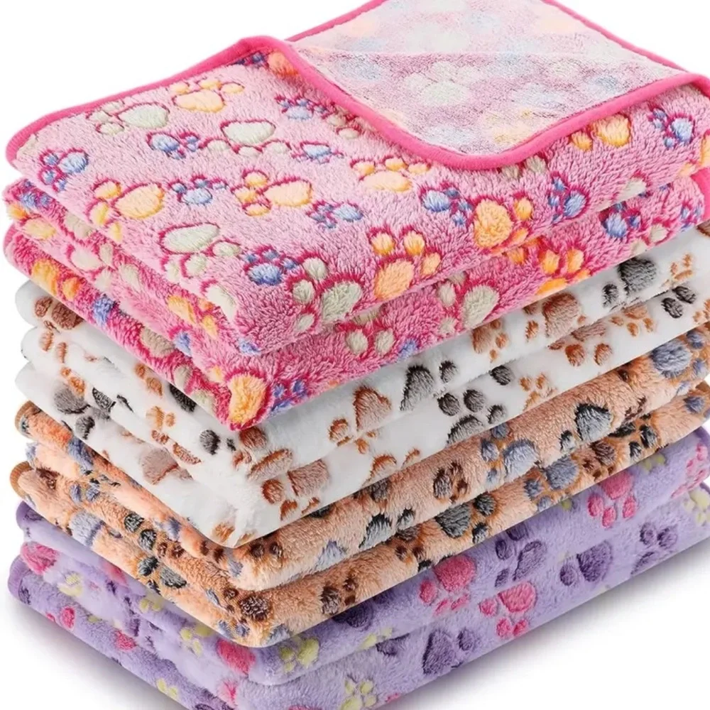 Pet blanket with paw prints, NWT